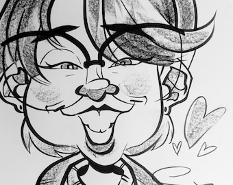 Black & White Caricature