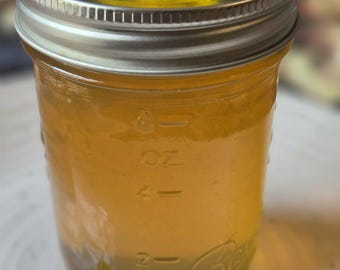 Jalea de diente de león y melisa ~ Hecha desde cero, enlatada al baño maría, sin colorantes ni conservantes - 227 g