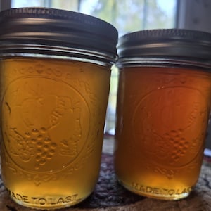 Gelatina de manzana enlatada al baño maría - Orgánica ~ Sin pectina ~ Hecha con manzanas de huerto