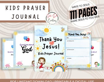 Kids Prayer Journal | bible study journal | Kids Diary | Daily Journal | Gratitude Journal | Christian Kids Journal | Bible Notes for Kids