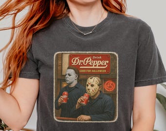 Comfort Color Scary Movie Fan Gift Shirt, Funny Halloween Horror Group Shirt , Halloween Party Shirt