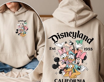 Custom Disneyland California Sweatshirt,Custom Disneyworld  Hoodie,Mickey and Friends Hoodie,Disneyland Est. 1955 Tee,Disney Family Hoodie