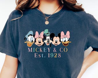 Comfort Colors Mickey and Co 1928 Shirt, Disney Friends Shirt, Retro Disney Mickey and Co Shirt, Disney Mickey Shirt, Disney Trip Shirt