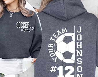 Custom Team Mascot Soccer Hoodie, Soccer Mom Hoodie, Personalized Soccer Mom Tee, Game Day Soccer Hoodie, Custom Soccer Ball Shirt