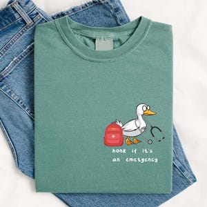 Comfort Colors® Emergency Department Nurse Shirt, Funny Nurse Gift, Silly Goose Emergency Nurse T Shirt, Emergency Room Nurse Tee, ER Shirt
