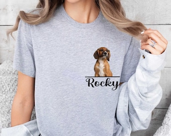 Personalized Pet Shirt, Customized Pet Memorial Tee, Custom Pet Shirt, Dog Mom Gifts, Custom Dog Photo Shirt, Pet Lover Gift, Cat Mom Shirt
