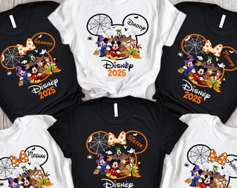 Custom Disney Halloween 2025 Shirt,Disney Family Halloween Tee,Halloween Party Shirt, Disney Halloween Matching Shirt,Group Halloween Shirts