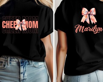 Custom Cheer Mom Shirt, ,Custom Cheer Shirt, Cheer Mom Gift, Cheer Mama T-Shirt, Personalized Football Cheer Mama Shirt, Cheerleading Mama