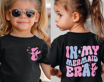 In My Mermaid Era Shirt, Cute Toddler Gifts, Mermaid Birthday Girl Gift, Mama's Little Girl Shirt, Cute Mermaid Shirt, Retro Kids Shirt