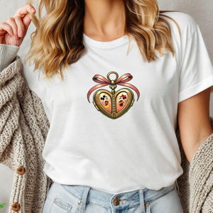 Mickey Locket Shirt, Cute Disneyworld Youth T-shirt, Cute Locket Bow Shirt, Coquette Tank Top Shirt, Minnie Mickey Lover Jumper Shirt