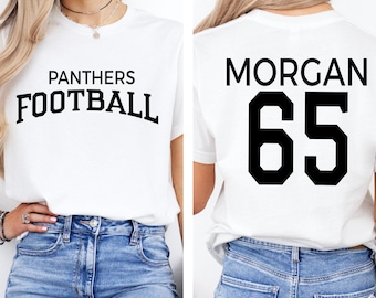 Custom Football Team Shirt, Custom Name and Number Tee, Custom Football Shirt, Custom Football Mascot Shirt, Customized Football Mom Gifts