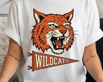 Personalized 1950s Mascot Shirt, Custom Vintage School Football Team Tee