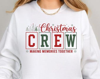 Vintage Christmas Family Sweatshirts, Personalized Matching Holiday Sweaters, Retro Xmas Crew Sweater, Custom Family Reunion Gift