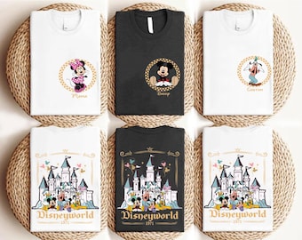 Comfort Colors Custom 2 Sided Disneyworld Est 1971 Mickey And Friends Shirt, Custom Name Character Disney Family 2025 Shirt,Disneyworld Trip