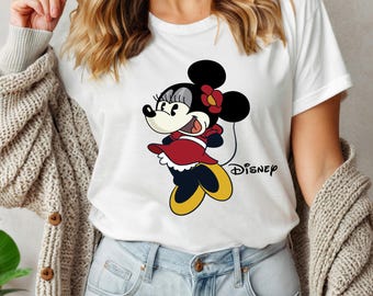 Disney Classic Minnie Mouse Pose T-shirt, Cute Minnie Mouse Classic Shirt,Cute Vintage Portrait Shirt,Disney Family Vacation Trip,Minnie Tee