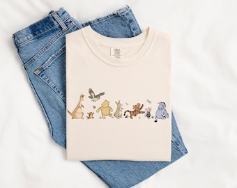 Retro Winnie The Pooh Shirt, Disneyland Family Tee, Comfort Colors