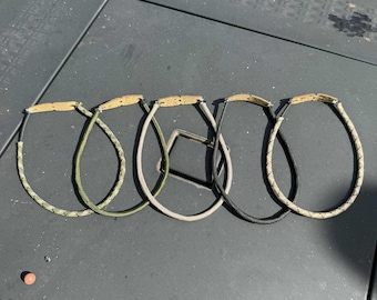 Rahmenlose Schleuder Paracord Armband Kuhleder Beutel - Komplett