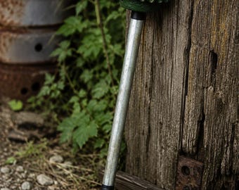 Custom Apocalyptic War Mace Replica, Industrial Steel Gear Club Replik, Post-Apocalyptic Cosplay Prop, Schweres Display Stück