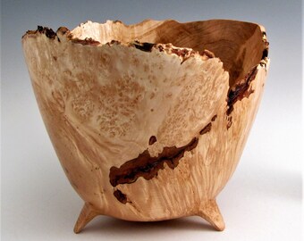 Maple Burl Wood Turned Bowl - Wood Turned Bowl, Wedding Gift, Housewarming Bowl, Wood Bowl, Wooden Bowls - Wood Turning Bowl - Wood Bowls