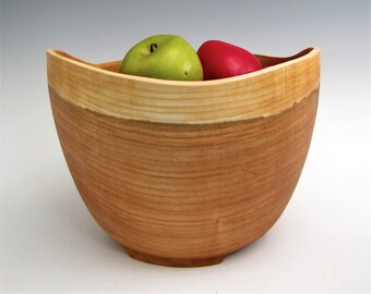 Wild Cherry Salad Bowl, Fruit or Salad bowl, Wood Turned Bowl, Cherry Wood Bowl, Handmade Wood Bowl, Wood Turning Bowl, Father's Day Bowl