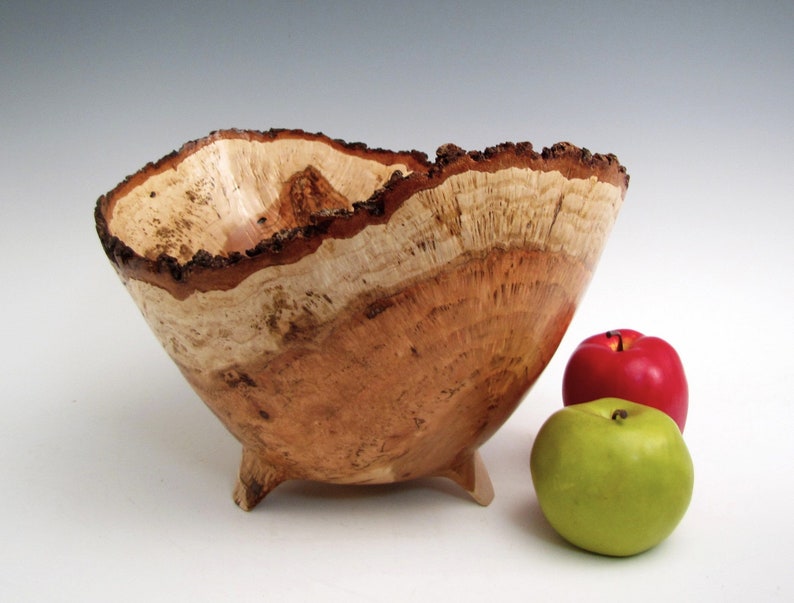 Cherry Burl Wood Bowl Wood Bowl Handmade Wood Turned Cherry Bowl Wood Bowl Live Edge Hand Turned Wood Bowl Wooden Bowl Gift image 7