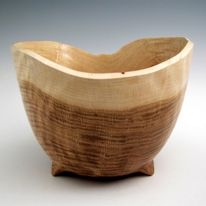 Oak Burl Wood Turned Bowl - Artistic Wood Bowl - Lathe Turned Bowl - Wood Turning Bowl -  Wood Bowl - Wooden Bowl - Gifts for Men-Wood Bowls
