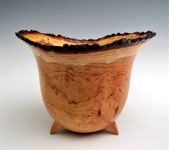 Hand Turned Wood Bowl Wild Cherry Bowl Wooden Bowl Wood Turning