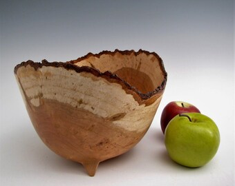 Wood Bowl - Cherry Burl Wood Bowl - Wood Turned Bowl - Fathers Day - Wooden Bowl - Wood Turning Bowl -Wedding Gift - Wood Centerpiece Bowl