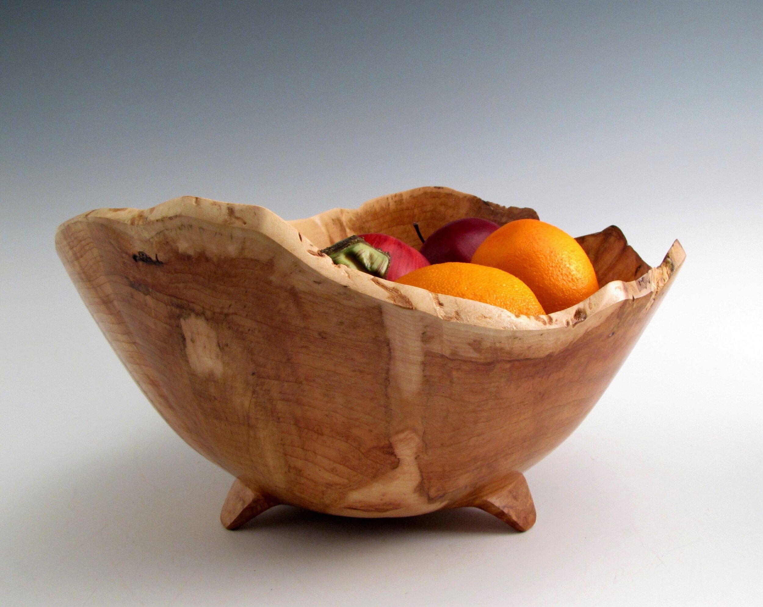 Wood Bowl Maple Burl Wood Turned Bowl Artistic Bowl Etsy