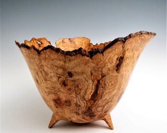 Cherry Burl Bowl - Wood Turned Bowl -Wood Bowl -Lathe Turned Bowl -Wood Turning Bowl - Anniversary Gift- Home Decor Bowl- Wooden Bowl