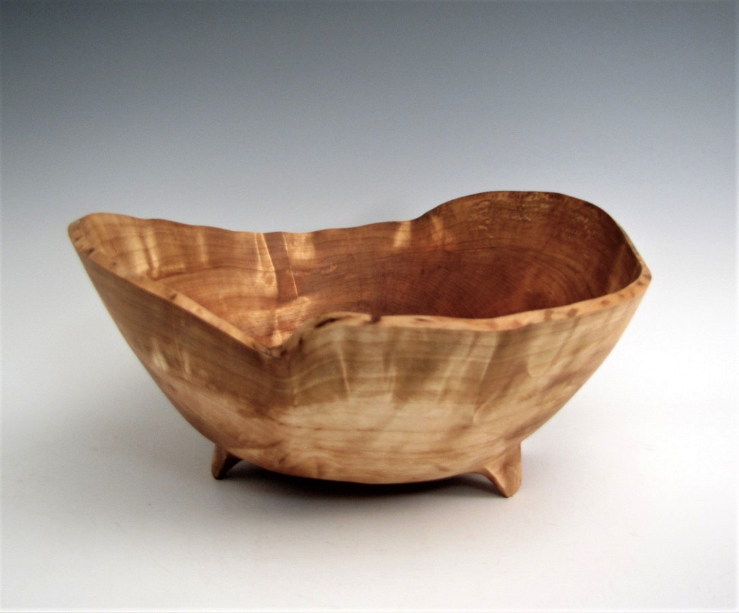 Birch Burl Wood Turned Fruit Bowl Wood Turned Bowl Etsy