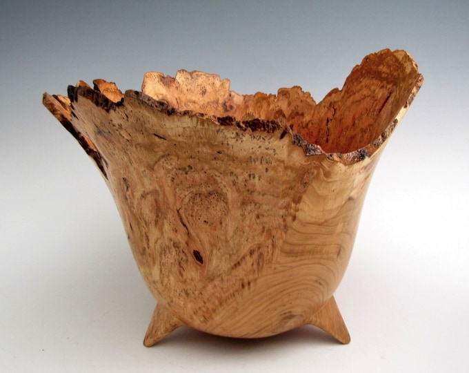 Wood Bowl Cherry Burl Wood Bowl Wood Turned Bowl Artistic Bowl Wooden