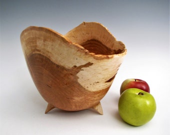 Wood Bowl - Cherry Burl Wood Bowl - Wood Turned Bowl - Fathers Day - Wooden Bowl - Wood Turning Bowl -Wedding Gift - Wood Centerpiece Bowl