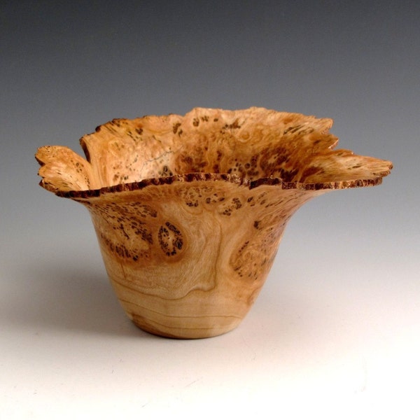 Cherry Burl Wood Turned Bowl