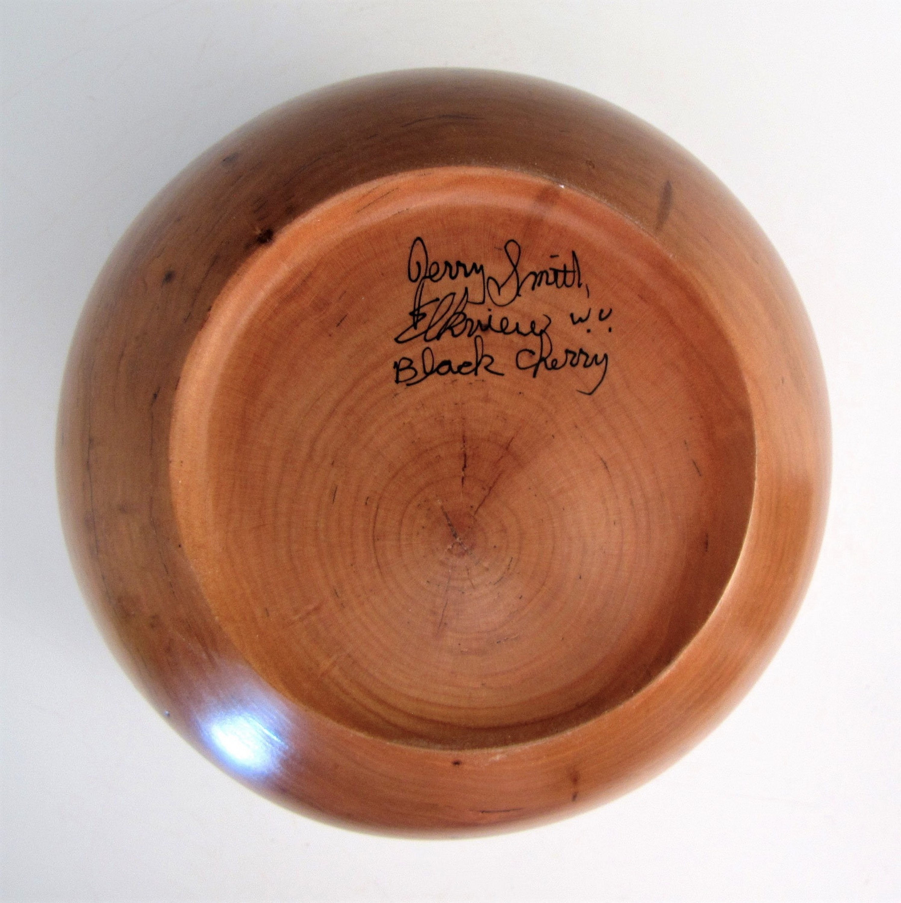 Hand Turned Wood Bowl Black Cherry Bowl Wooden Bowl Wood Turning Bowl