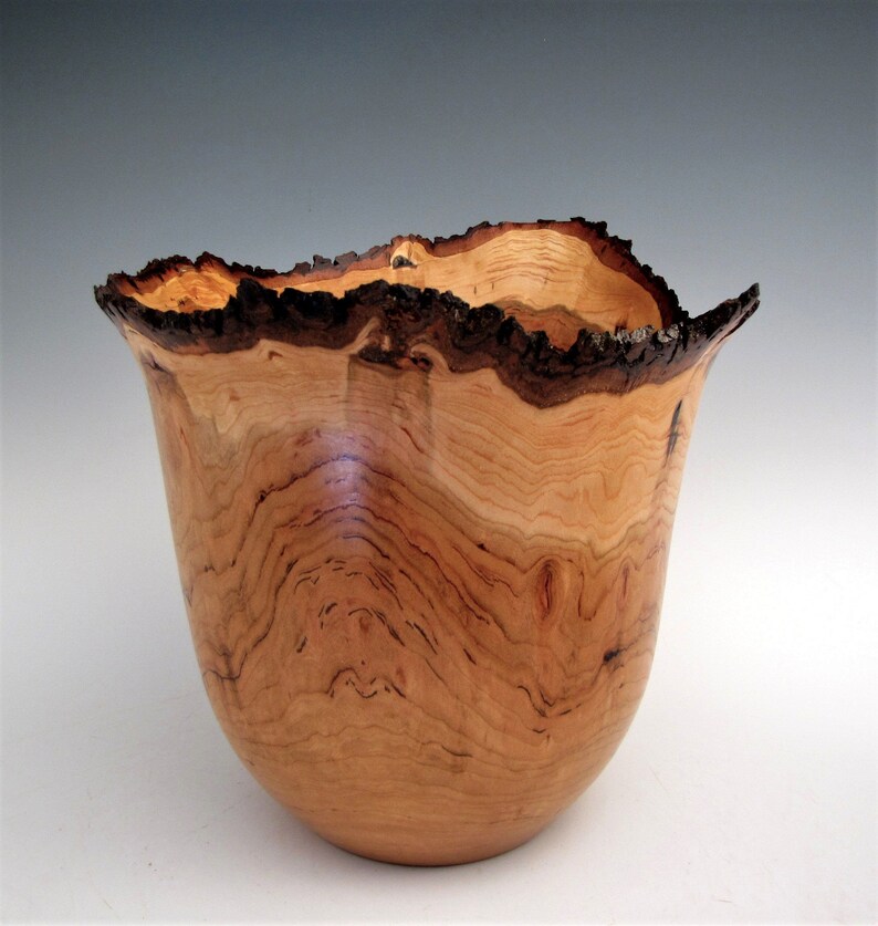 Hand Turned Wood Bowl Black Cherry Bowl Wooden Bowl Wood Turning Bowl