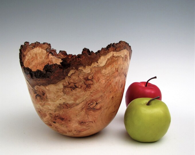 Cherry Burl Wood Bowl Wood Bowl Handmade Wood Turned Cherry Bowl Wood