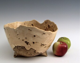 Wood Bowl, Black Gum Burl, Wood Turned Bowl, Natural Bark Edge Wood Bowl, For Him or Her, Wood Bowls, Wooden Bowl, Hand Turned Wood Bowl