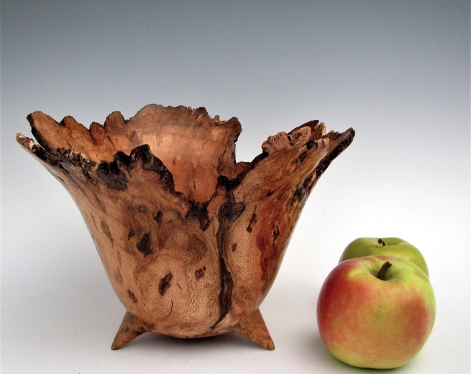 Black Cherry Burl Wood Bowl Wood Bowl Handmade Wood Turned Cherry Bowl