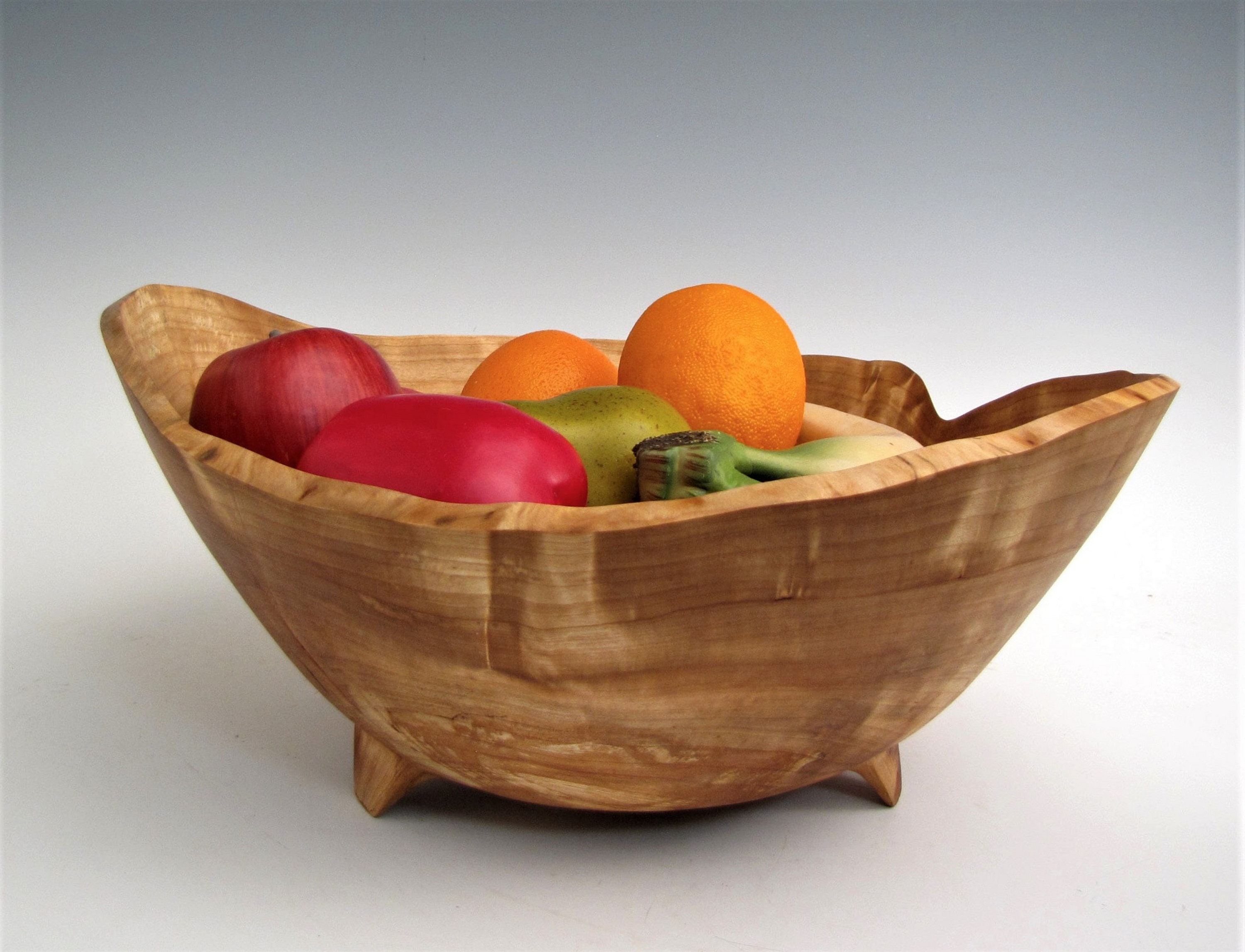 Birch Burl Wood Turned Fruit Bowl Wood Turned Bowl Etsy