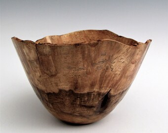 Oak Burl Bowl, Rustic Wood Bowl, Wood Turned Bowl, Wood Turning Bowl - Christmas Gift - Men or Women-Wood Bowl, Wooden Bowl, Wood Bowls