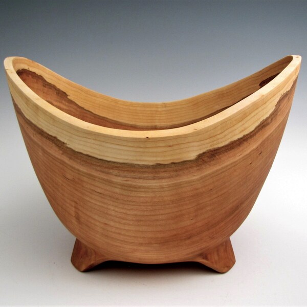 Large Cherry Salad Bowl - Fruit or Salad Bowl - Wood Turned Bowl - Cherry Wood Bowl- Handmade Wood Bowl - Kitchen and Gourmet Bowl