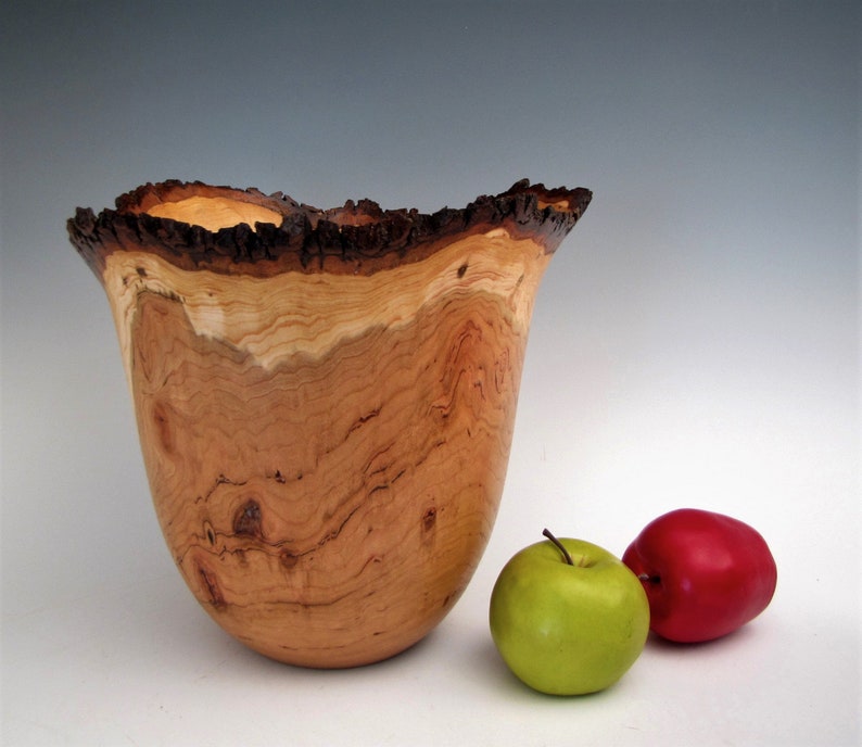 Hand Turned Wood Bowl Black Cherry Bowl Wooden Bowl Wood Etsy