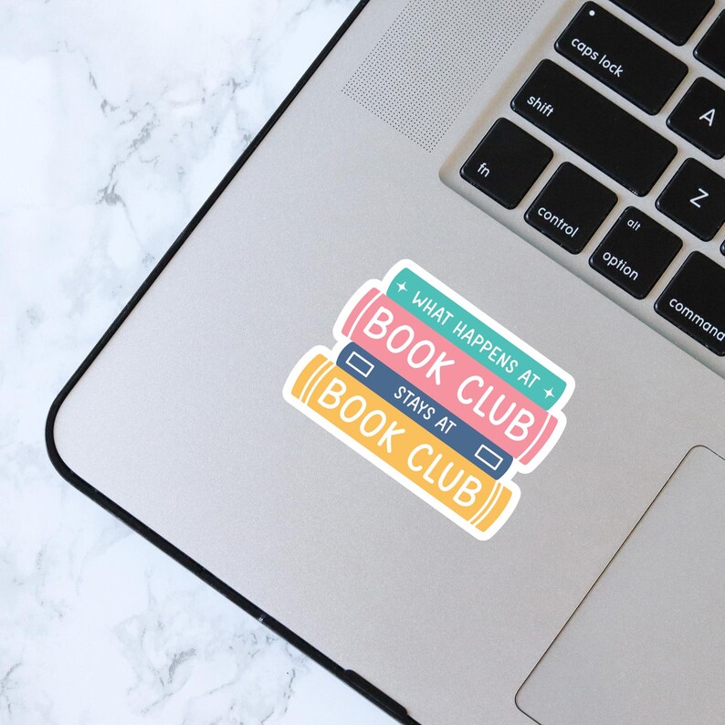 What Happens at Book Club Sticker, Bookish Sticker, Kindle Decal, Gifts