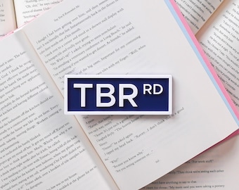 TBR Road Street Sign, Bookshelf Decor, Book Gifts, Gifts for Readers, Shelf Sitter, Bookshelf Decorations, Bookshelf Sign, Bookish, TBR Rd