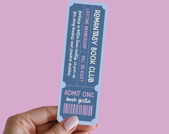 Romantasy Book Club Bookmark, Bookish Gifts for Readers, Bookworm, Introvert