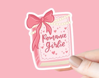 Romance Girlie Sticker, Kindle or Laptop Decal, Gifts for Book Lovers, Waterproof