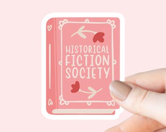 Historical Fiction Society Sticker, Bookish Laptop Kindle Decal, Gifts for Readers