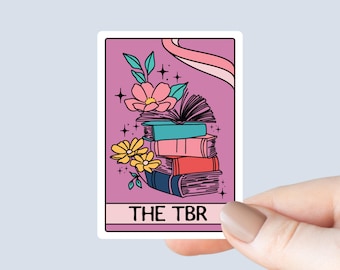 The TBR Tarot Card Sticker, Bookish Sticker, Kindle Laptop Decal, Gifts for Book Lovers