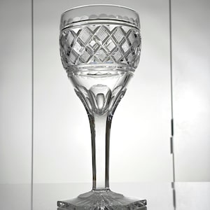Val St. Lambert: Art Deco ‘Verre Monstre’ Goblet – XL 10 inch – Cut Crystal – 1910s (ref. AD212)